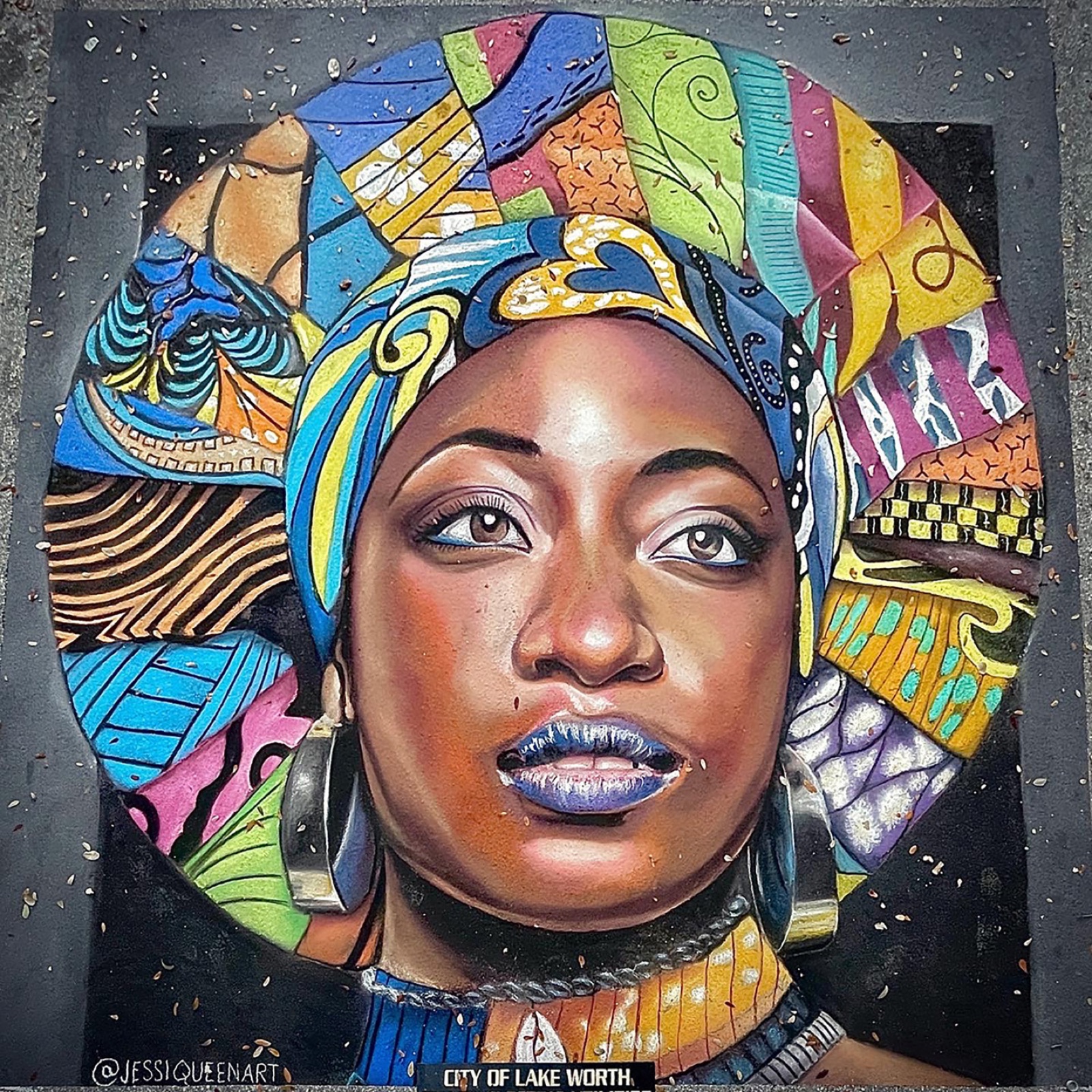 Jessi Queen at a chalk art festival