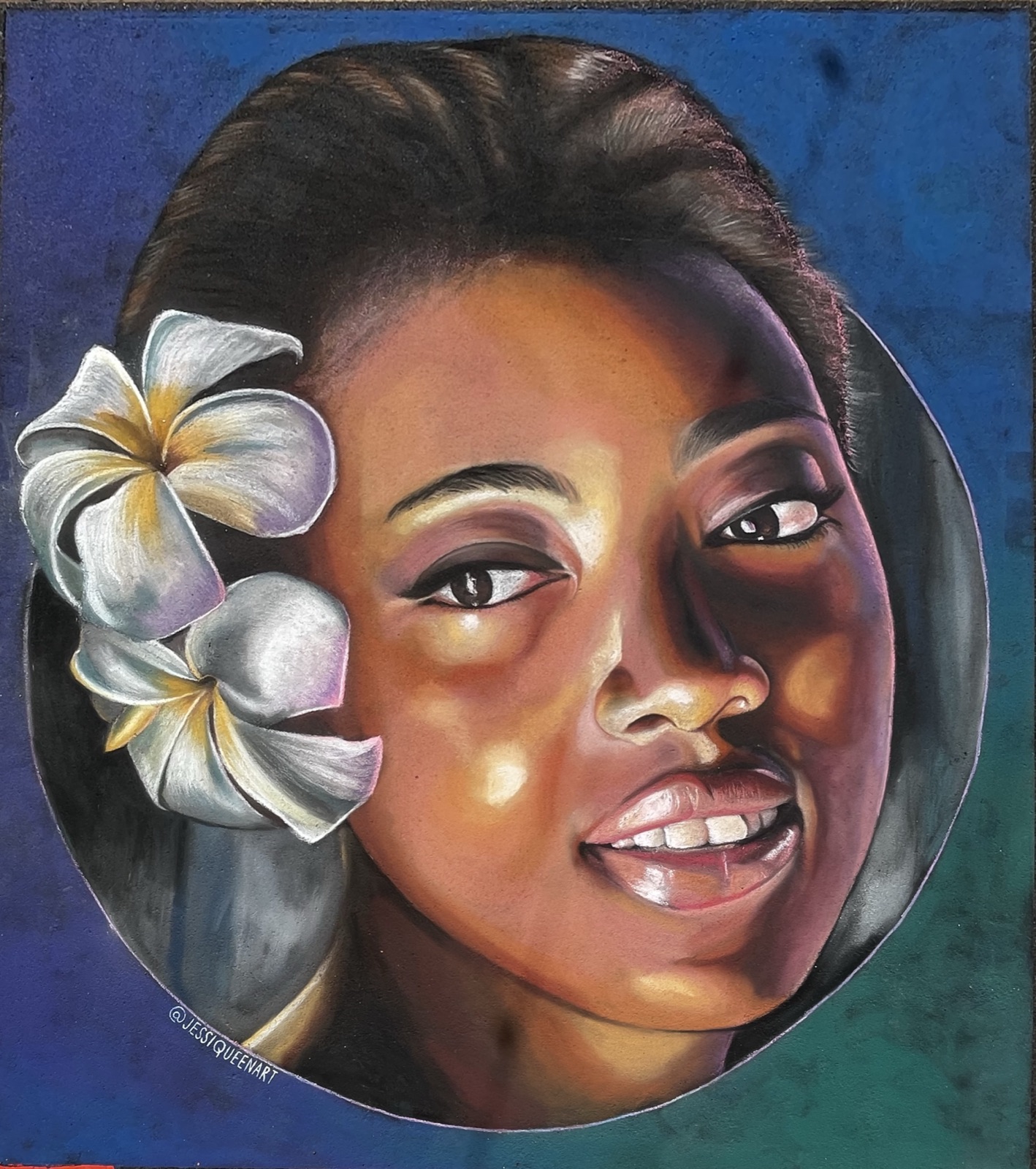 Chalk art piece by Jessi Queen